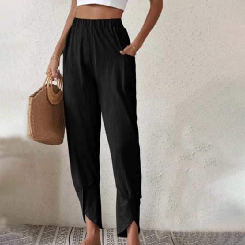 Essari - Frayed Hem Pants